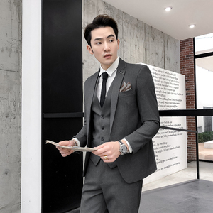 西服套装男士韩版修身职业正装新郎结婚礼服英伦风帅气休闲小西装