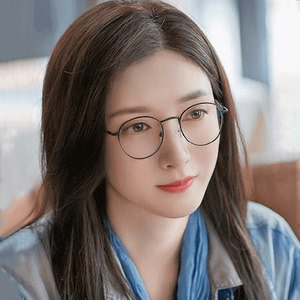 扫黑风暴江疏影同款眼镜女潮防蓝光抗辐射平光镜圆框近视眼睛框男
