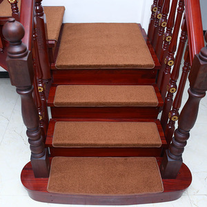 咖啡纯色加厚楼梯地毯免胶自粘防滑木楼梯踏步垫家用静音脚垫定制