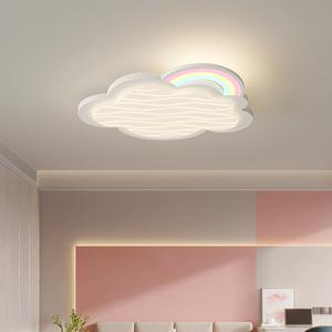 卧室灯2023新款主卧现代简约吸顶灯创意云朵灯男女孩房间中山灯具