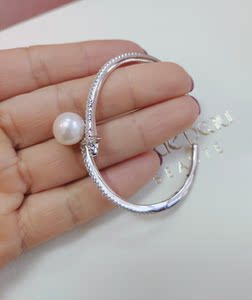 te惠 星星珍珠手镯 天然淡水珍珠 925纯银