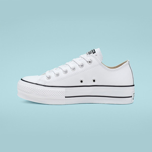 匡威白色皮质低帮