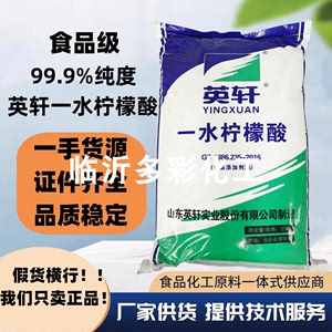 山东潍坊英轩一水柠檬酸食品级酸味剂清洗剂除垢剂柠檬酸量大优惠