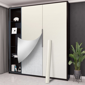 特厚肌肤墙纸衣柜贴纸防水家具翻新自粘旧柜子橱柜门改造家具贴膜