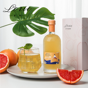 柚子果酒0添加发酵露酒女士低度果味奇异果甜酒苹果送礼罗瑞