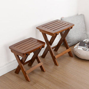 折叠椅子折叠凳子小马扎折叠实木竹钓鱼椅小板凳家用儿童学习凳子