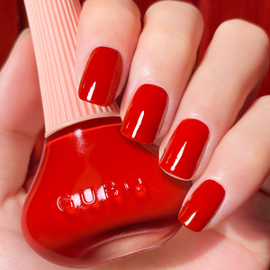 新款玫瑰大红色指甲油亮油显白持久春秋防水速干不可剥持久美甲油
