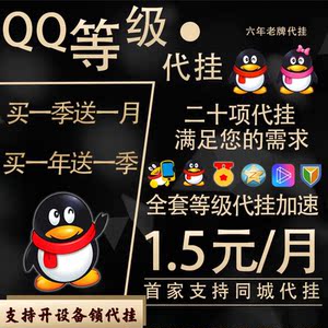 qq等级代挂加速扣扣企鹅升级月亮太阳皇冠手机电脑好友名片全套