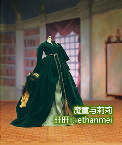 【代购】franklin mint 富兰克林娃娃 乱世佳人斯嘉丽 窗帘裙官配