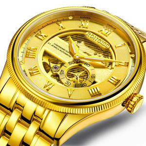 劳力瑞士名牌真黄金手表自动机械表镂空陀飞轮进口大金表男士纯金