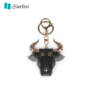 牛气冲天挂件头层牛皮牛头挂饰包包饰品时尚个性潮流钥匙扣女