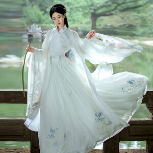 明制汉服女夏款中国风广袖流仙裙古装仙气飘逸古风新款春夏超仙