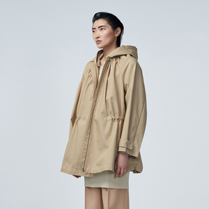 005人付款淘宝商场同款jmnby江南布衣2021秋宽松落肩袖抽绳中长款风衣