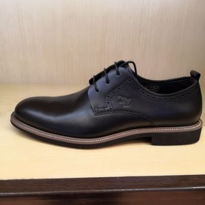 银泰百货旗舰店天猫圣大保罗牛皮革系带商务休闲男皮鞋85m98660人