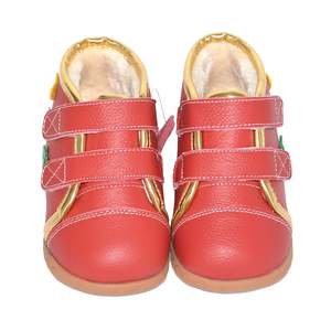 三岁女童靴子真皮一周岁耐脏女童鞋外贸幼儿园小皮鞋4岁短靴红色
