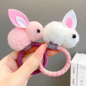 小白兔发圈超萌可爱兔子头绳皮筋儿童女童女宝宝扎头发发饰头饰女