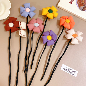 网红花朵盘发器儿童女童丸子头卷发棒盘发杆懒人盘发神器发饰头饰