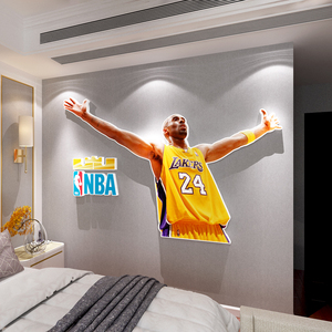 nba球星男孩卧室装饰房间布置男生篮球主题海报科比奥尼尔墙贴画