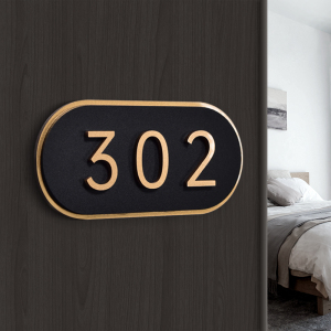 创意亚克力家用门牌号码牌定制酒店宾馆现代简约个性房间号数字门贴