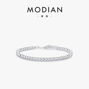 MODIAN摩典S925纯银转运珠小圆珠手链女小众设计时尚网红同款手串