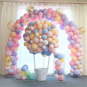 马卡龙色气球桌飘支架宝宝百天周岁儿童生日派对气球装饰场景布置