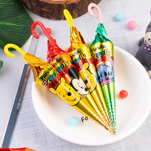 日本进口furuta富路达卡通小雨伞形巧克力棒4支装造型儿童喜爱