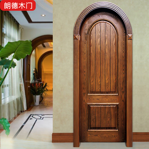 拱形门圆弧门仿古门异形美式木门烤漆古典地中海弧形牛仔门套垭口