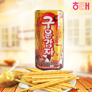 韩国食品海太烤薯棒饼干碳烤108g/盒装烤土豆薯条非膨化进口零食
