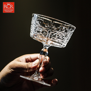 意大利进口RCR宽口香槟杯水晶玻璃欧式复古高脚鸡尾酒杯马天尼杯