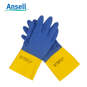 安思尔氯丁橡胶防化耐油污工业劳保防护用品无骨重型耐用224X手套