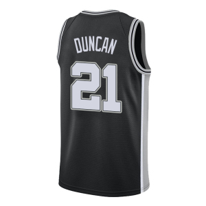 马刺队21号邓肯球衣石佛篮球服黑白灰色迷彩篮球服新款经典配色