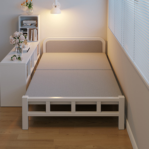 折叠床家用单人床成人办公室午休床1.2米硬板床加床便携简易铁床