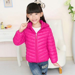 女童小棉袄2020新款冬季中大童小孩棉衣洋气女孩轻薄羽绒棉服外套