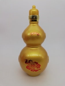 酒器收藏玻璃金葫芦酒瓶空瓶450毫升难得糊涂空酒瓶