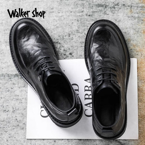 Walker Shop奥卡索奢侈品男鞋大牌正装商务鞋休闲真皮软圆头皮鞋