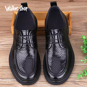 Walker Shop奥卡索奢侈品男鞋厚底真皮商务休闲皮鞋镂空透气凉鞋