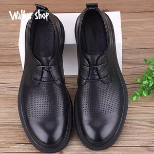 WalkerShop奥卡索奢侈品男鞋大牌男商务夏季休闲皮鞋镂空透气男鞋