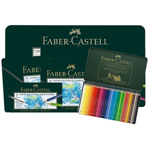 德国辉柏嘉Faber Castell艺术家水溶彩铅铁盒水性彩色铅笔多色