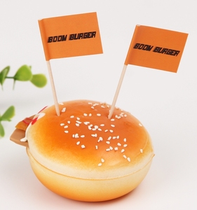 一次性定制logo网红插旗牙签旗装饰用品菜品甜品水果签茶歇食品签