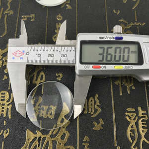 双凸放大镜片36mm超白玻璃凸透镜3.6厘米直径18倍12倍扩大镜包邮