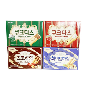 韩国进口零食品  crown/可拉奥小榛子奶油巧克力夹心威化饼干蛋卷
