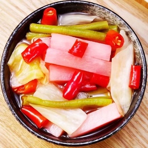 四川泡菜泡酸萝卜瓶装泡什锦豆角多种组合孕妇即食下饭开味菜酸菜