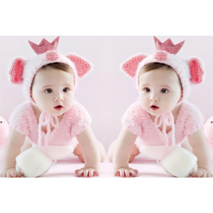 漂亮女宝图片婴儿墙贴孕妇胎教海报bb画报照片备孕新生娃娃10人付款9