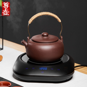 宜兴提梁紫砂壶电陶炉煮茶壶煮水蒸茶器电热烧水茶炉陶瓷茶具套装