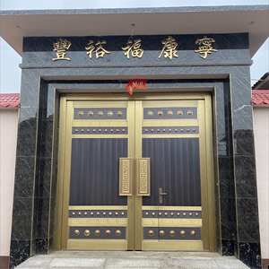 新中式铜门别墅大门双开进户门纯铜真铜对开门四开子母入户门庭院