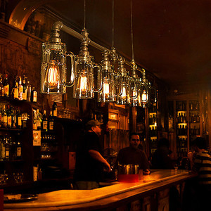 工业风吊灯复古怀旧个性创意酒吧收银吧台奶茶店酒杯水管装饰灯具