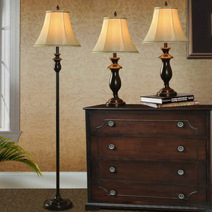 美式落地灯复古客厅轻奢欧式沙发中式卧室床头温馨可调光立式台灯