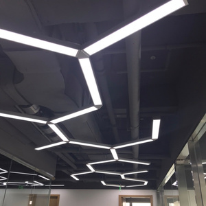 办公室吊灯led长条灯造型灯拼接转接器三角120度十字接60°菱形接