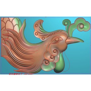 凤凰头柱头木雕仿古凤凰角花jdp精雕图浮雕bmp灰度图电脑雕刻凤头