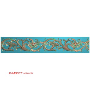 循环洋花木线花边裙板精雕图电脑雕刻灰度图浮雕草花卷草牙板线条